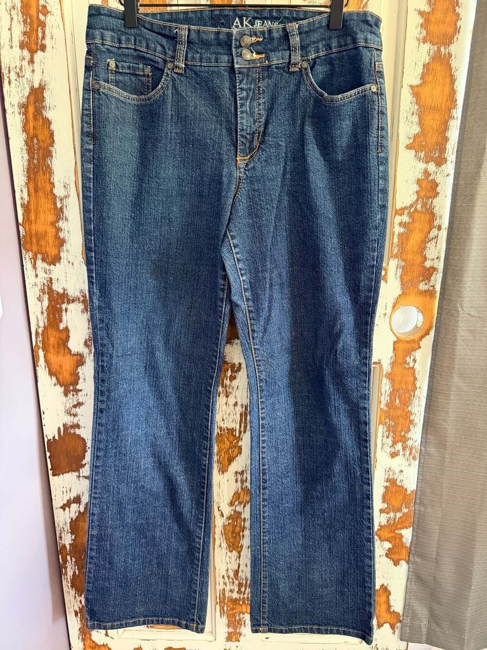 AK Jeans Bootcut High Rise Denim Jeans Size 12 Medium Wash Western Y2K